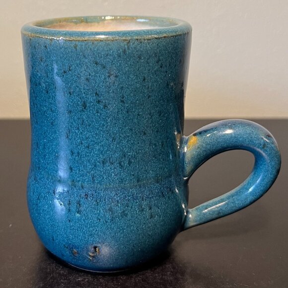 Handcrafted Blue Glaze Pottery Mug ~ CS Pottery - Picture 1 of 14